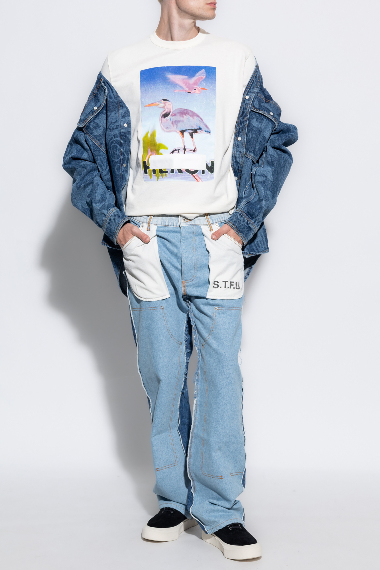 Light blue Jeans with inside-out effect Heron Preston - Vitkac Canada